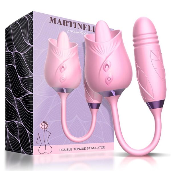 MARTINELLA MARTINELLA DOUBLE TONGUE CLIRIS STIMULATOR AND THRUSTING EGG