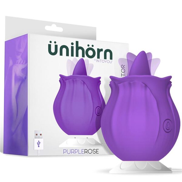 ÜNIHÖRN PURPLEROSE TONGUE LICKING VIBRATOR USB CHARGE DOCK SILICONE